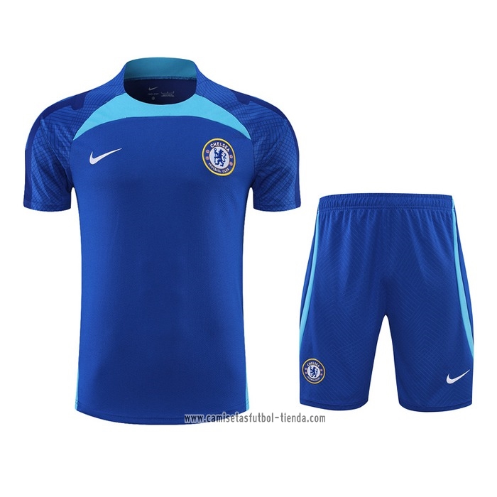 Chandal del Chelsea 2022 2023 Manga Corta Azul - Pantalon Corto